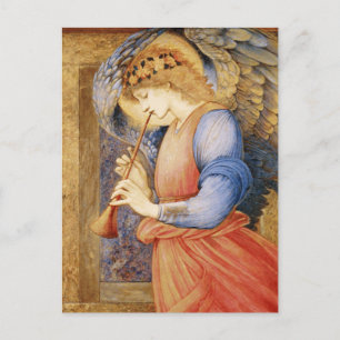 Edward Burne-Jones - An Angel Playing a Flageolet Postcard