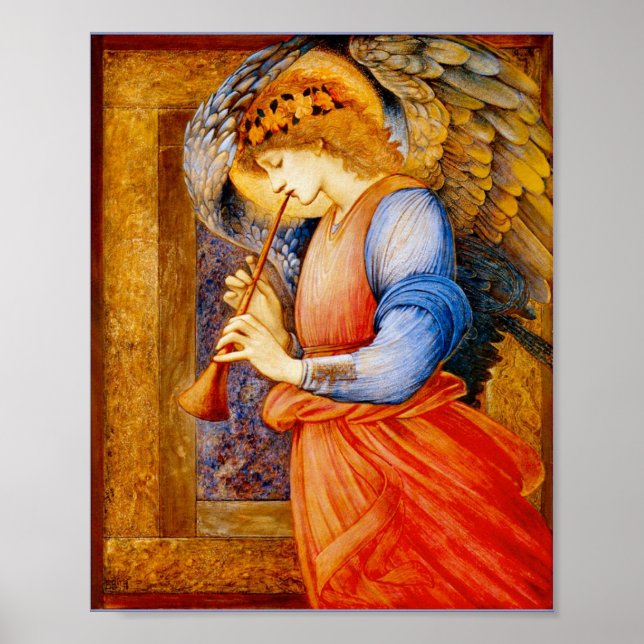 Edward Burne-Jones - Angel Playing A Flageolet Poster (Front)
