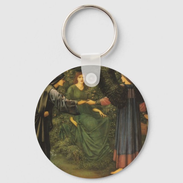 Edward Burne-Jones- Heart of the Rose Key Ring (Front)
