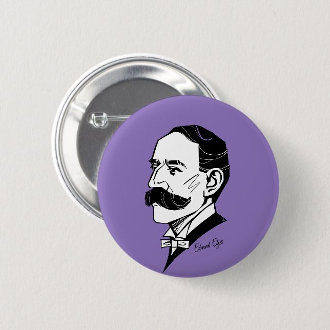 Edward Elgar 6 Cm Round Badge (Front & Back)