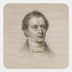 Edward Everett, engraved by John Cheney (1801-85) Square Sticker