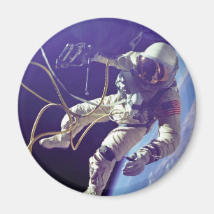 Edward H. White first American Space Walker NASA Magnet