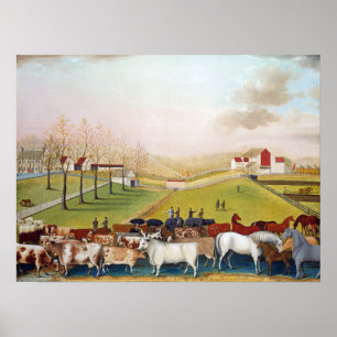 Edward Hicks The Cornell Farm Poster