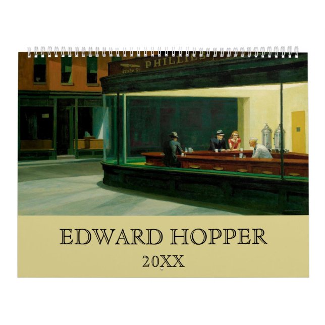 Edward Hopper Art Paintings Vintage Calendar (Cover)