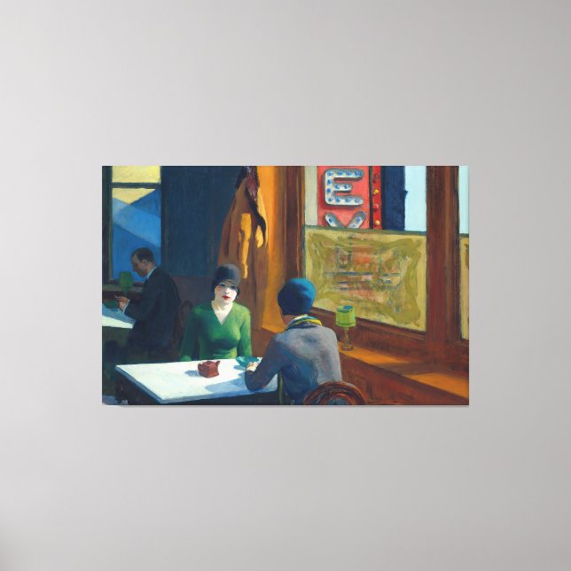 Edward Hopper - Chop Suey (1930) Canvas Print (Front)