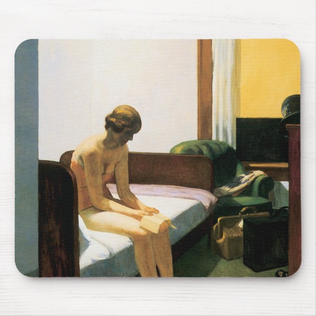 Edward Hopper Hotel Room Mouse Pad (Front)