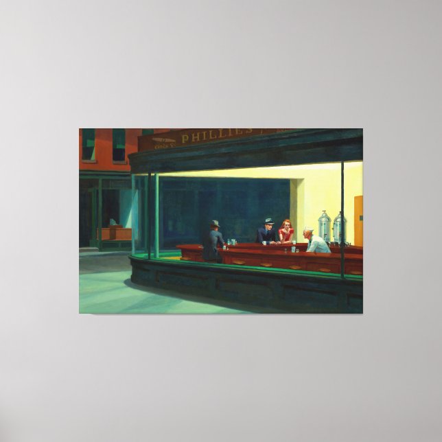 Edward Hopper - Nighthawks Canvas Print (Front)