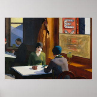 Edward Hopper vintage artistic poster