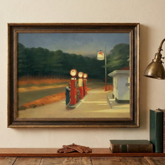Edward Hopper vintage artistic poster