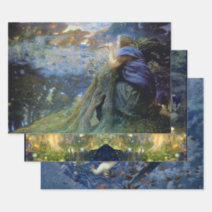 EDWARD HUGHES FAMOUS WATERCOLORS WRAPPING PAPER SHEET