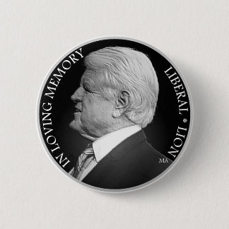 Edward Kennedy B&W Circular Button