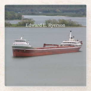 Edward L. Ryerson glass coaster