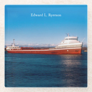 Edward L. Ryerson glass coaster