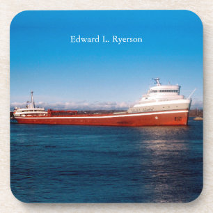 Edward L. Ryerson set of 6 hard plastic coasters