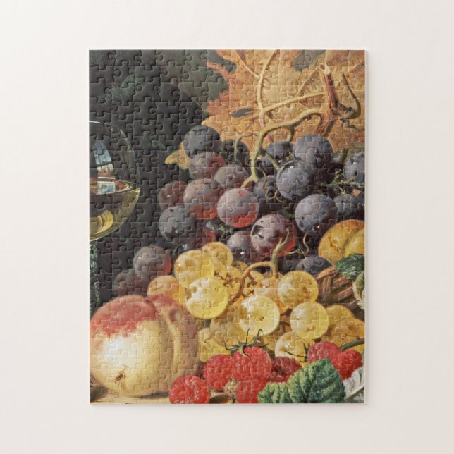 Edward Ladell - A Basket Of Grapes, Raspberries Jigsaw Puzzle (Vertical)