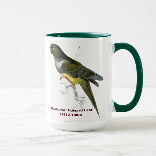 Edward Lear Bird Patagonian Parakeet-Macaw Mug (Right)