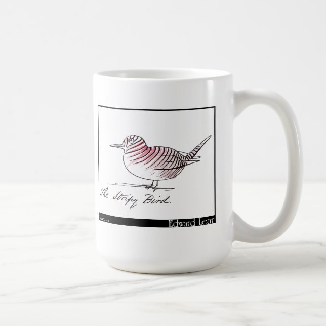 Edward Lear's Stripy Bird Coffee Mug (Right)