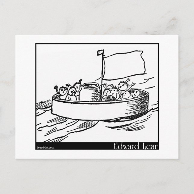 Edward Lear's The Jumblies Postcard (Front)