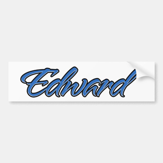 Edward Name blue Aufkleber Sticker Autoaufkleber (Front)
