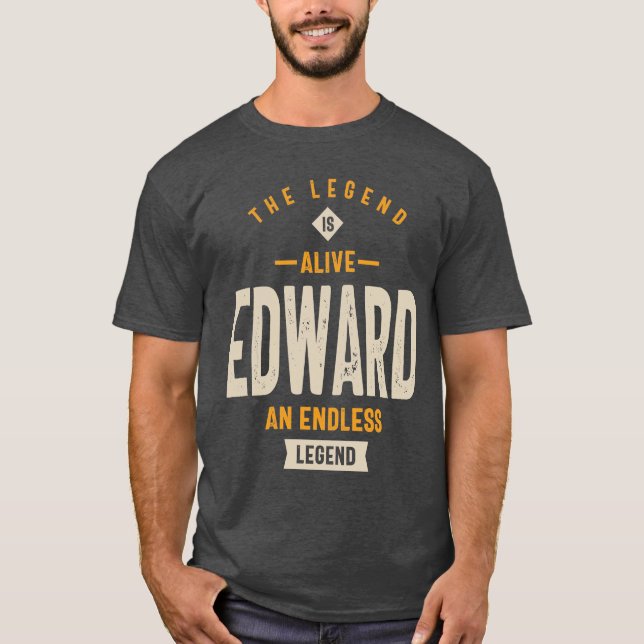 Edward Personalised Name Birthday Gift T-Shirt (Front)