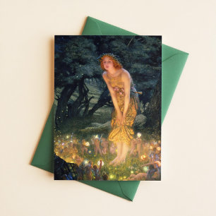 Edward Robert Hughes Midsummer Eve Fairy Painting Postcard