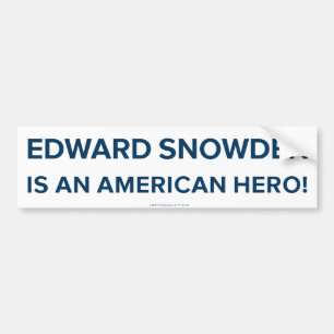 Edward Snowden Hero  Bumper Sticker