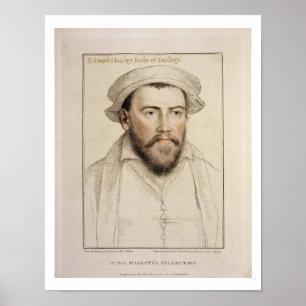 Edward Stanley Earle of Darby (1508-1572) engraved Poster