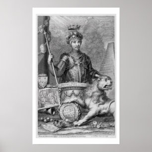 Edward The Black Prince (1330-76) after the monume Poster