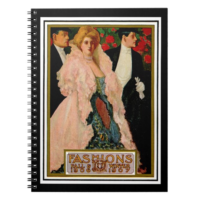 Edwardian Fashions: Fall and Winter 1906 and 1907 Spiral Notebook (Front)
