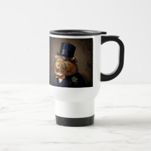 Edwardian Guinea Pig Gentleman Travel Mug