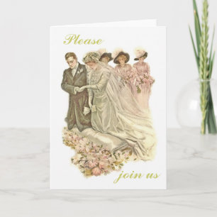 Edwardian Vintage Wedding Invitation Card
