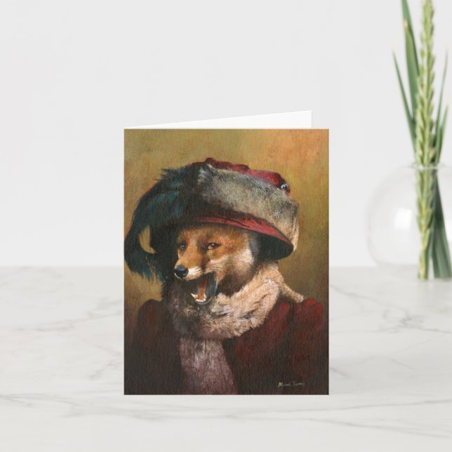 Edwardian Vixen Greetings Card (Front)