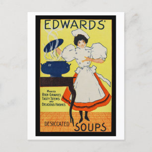 Edwards' Desiccated Soups Vintage Advertisement Postcard