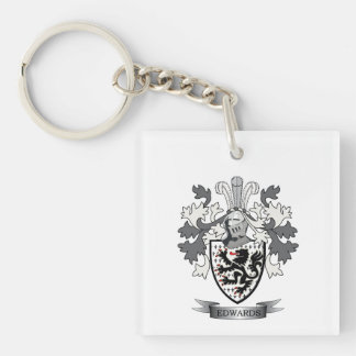 Edwards Family Crest Coat of Arms Key Ring