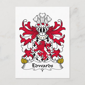 Edwards Family Crest Postcard
