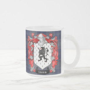 Edwards Family Crest - Wales Frosted Glass Coffee Mug
