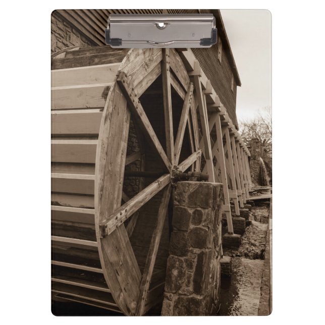 Edwards Water Wheel Sepia Clipboard (Front)