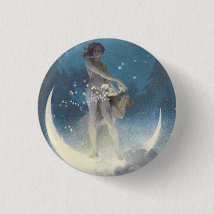 Edwin Blashfield Stars Scattering Art Nouveau 3 Cm Round Badge