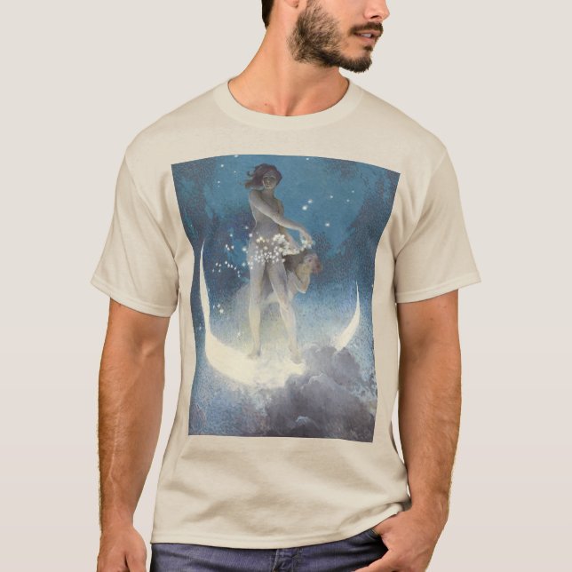 Edwin Blashfield Stars Scattering Art Nouveau T-Shirt (Front)