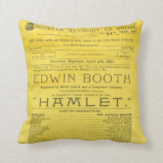 Edwin Booth Hamlet Program Cushion