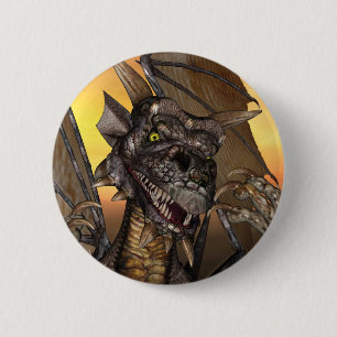 Edwin Dragon Buttons and Badges