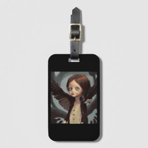Edwin gothic black crow grunge luggage tag