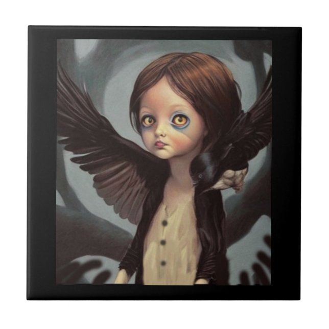 Edwin gothic black crow grunge tile (Front)