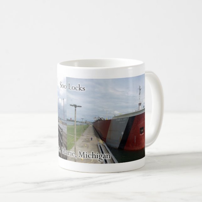 Edwin H. Gott at Soo Locks mug (Front Right)