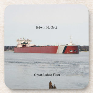 Edwin H. Gott set of 6 hard plastic coasters