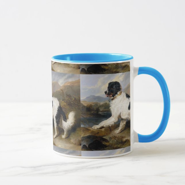 Edwin Henry Landseer Lion A Newfoundland Dog Mug (Right)
