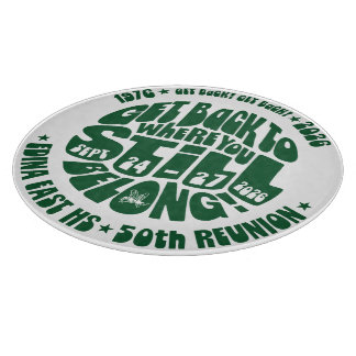 EE '76 Round Glass Cutting Board