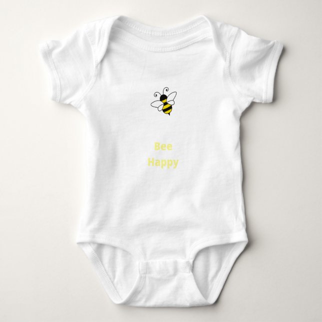 ee Happy - Bee Baby Bodysuit (Front)
