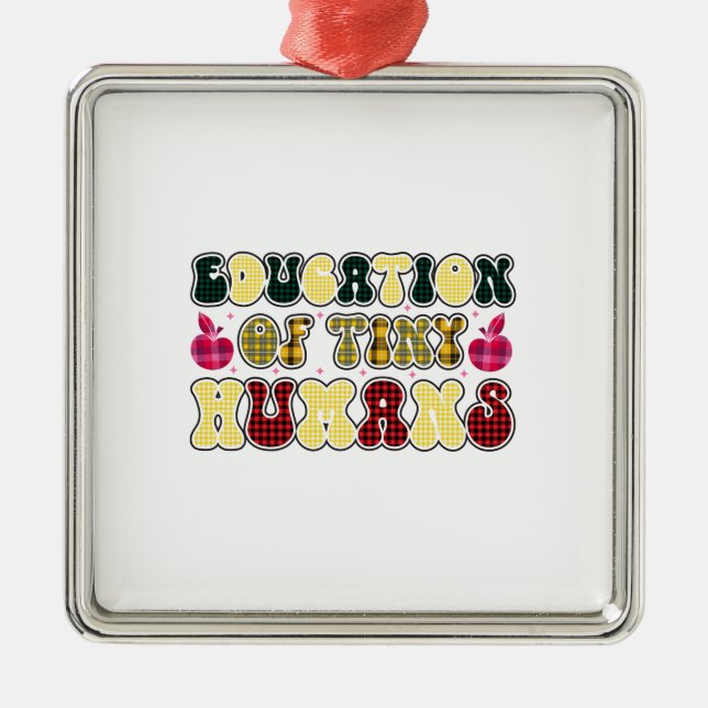Eeducation Of Tiny Humans Metal Tree Decoration (Front)