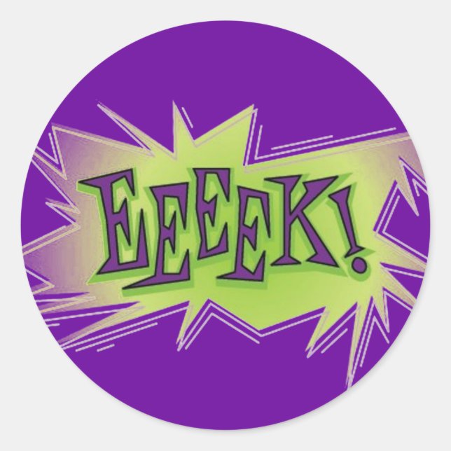 Eeeek! Halloween Classic Round Sticker (Front)